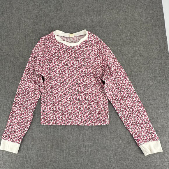 PacCares Comfy Thermal Top Long Sleeve‎ Pre-Owned Small Cotton Pink Ivory - Picture 2 of 14